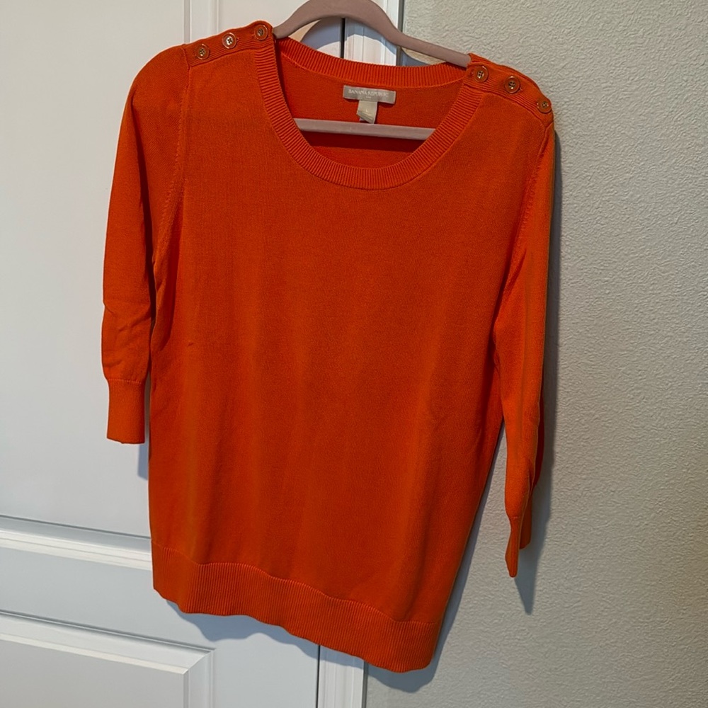 Worn once orange banana republic sweater.